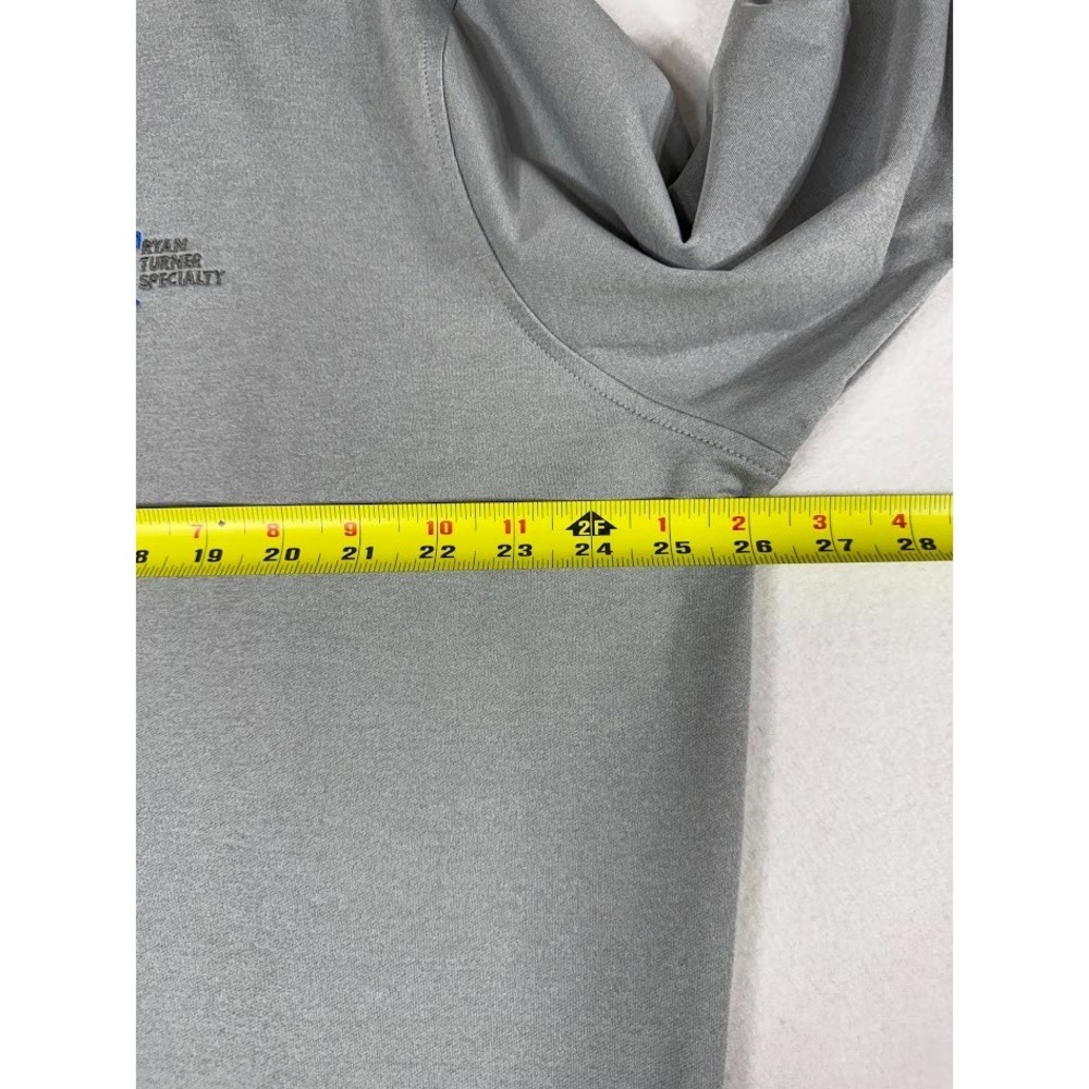 Peter Millar Pullover Men XXL Gray  1/4‎ Zip Performance Stretch Mock Neck Logo - Picture 7 of 16
